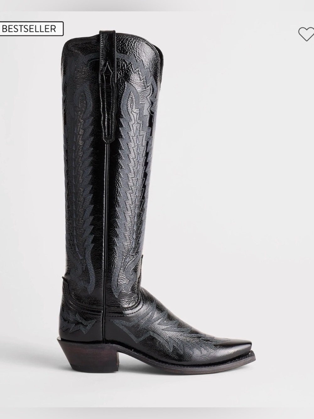 Black Crinkle Patent Priscilla Lucchesse